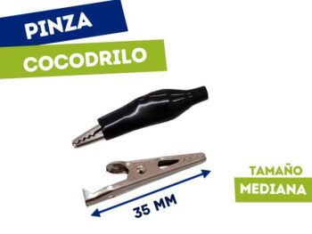 PINZA COCODRILO MEDIANO NEGRO (35mm)