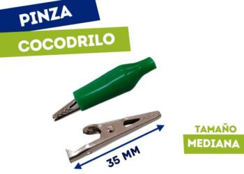 PINZA COCODRILO MEDIANO VERDE (35mm)
