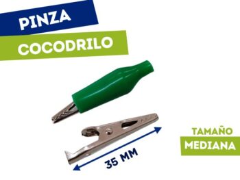 PINZA COCODRILO MEDIANO VERDE (35mm)