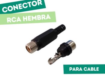 CONECTOR JACK RCA NEGRO CON COLITA FLEXIBLE