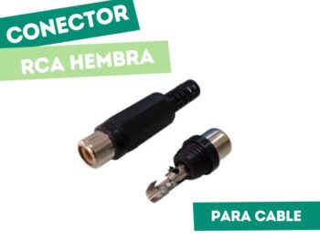 CONECTOR JACK RCA NEGRO CON COLITA FLEXIBLE