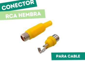 CONECTOR JACK RCA AMARILLO CON COLITA FLEXIBLE