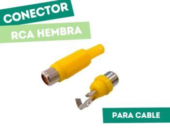 CONECTOR JACK RCA AMARILLO CON COLITA FLEXIBLE