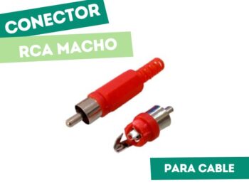 CONECTOR PLUG RCA ROJO CON COLITA FLEXIBLE