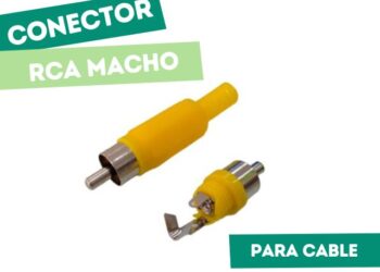 CONECTOR PLUG RCA AMARILLO CON COLITA FLEXIBLE