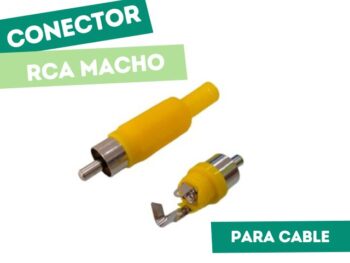 CONECTOR PLUG RCA AMARILLO CON COLITA FLEXIBLE