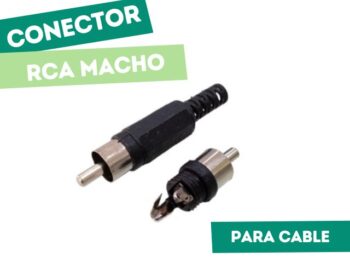 CONECTOR PLUG RCA NEGRO CON COLITA FLEXIBLE