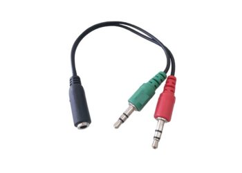CABLE JACK 3.5mm A 2 PLUG 3.5mm 4 CONTACTOS 5#