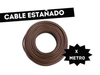 CABLE ESTAÑADO POR METRO MARRON PARA CONEXIONADO 1X0.25mm