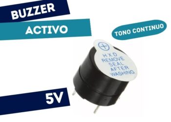BUZZER 5V TONO CONTINUO D=12mm (3 a 7V) 85db/10cm **
