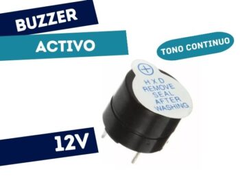 BUZZER 12V TONO CONTINUO D=12mm (8 A 15V) 85db/10cm ##