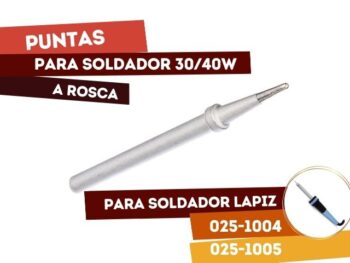 PUNTA CERAMICA FINA P/SOLDADOR 30/40W A ROSCA 025-1004/025-1005/025-1018