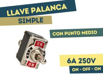 LLAVE PALANCA SIMPLE ON-OFF-0N 6A 250V
