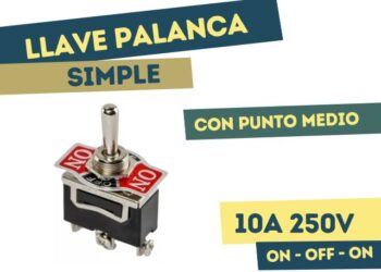 LLAVE PALANCA SIMPLE ON-OFF-0N 10A 250V