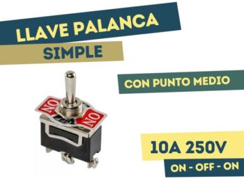 LLAVE PALANCA SIMPLE ON-OFF-0N 10A 250V