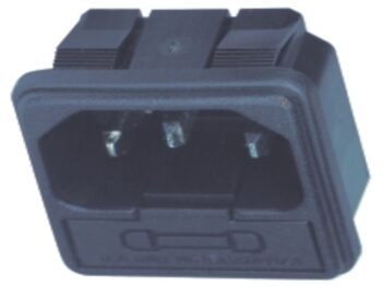 CONECTOR TIPO PC MACHO + PORTAFUSIBLE 20mm
