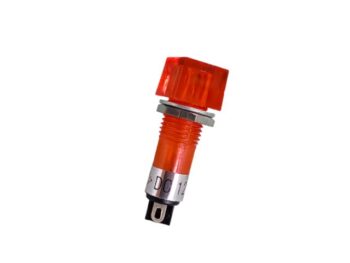 OJO DE BUEY 12V ROJO CUADRADO