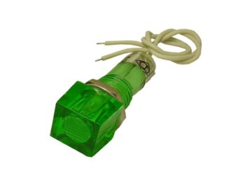 OJO DE BUEY 220V VERDE CUADRADO 10MM