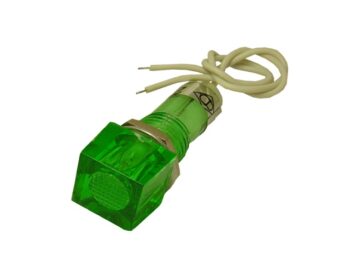 OJO DE BUEY 220V VERDE CUADRADO 10MM