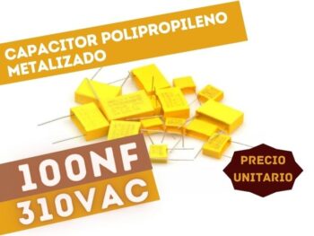 CAPACITOR POLIPROPILENO METALIZADO 100nF 310VAC