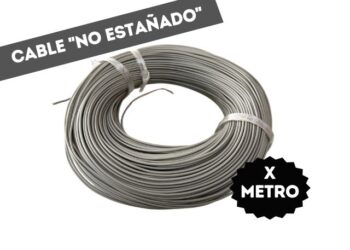 CABLE NO ESTAÑADO POR METRO GRIS PARA CONEXIONADO 1X0,25 mm