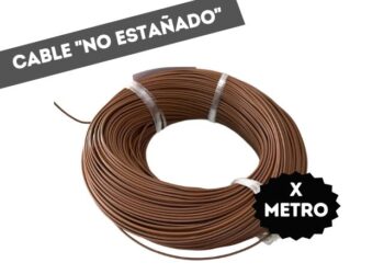 CABLE NO ESTAÑADO POR METRO MARRON PARA CONEXIONADO 1X0,25 mm