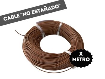 CABLE NO ESTAÑADO POR METRO MARRON PARA CONEXIONADO 1X0,25 mm