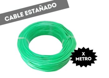 CABLE ESTAÑADO POR METRO VERDE PARA CONEXIONADO 1X0.25mm