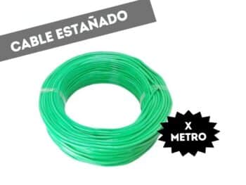 CABLE ESTAÑADO POR METRO VERDE PARA CONEXIONADO 1X0.25mm