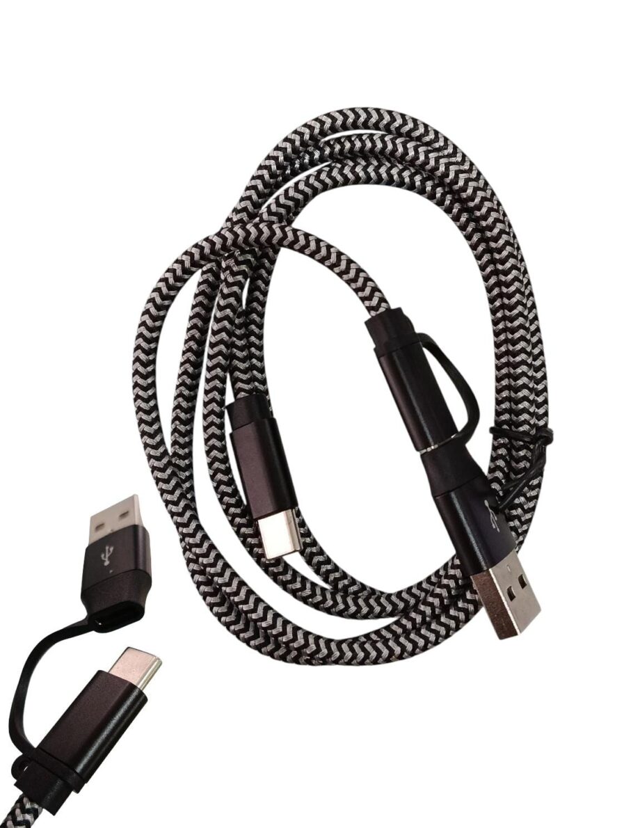 CABLE USB TIPO C CARGA RAPIDA C/DATOS DE TELA 1mts